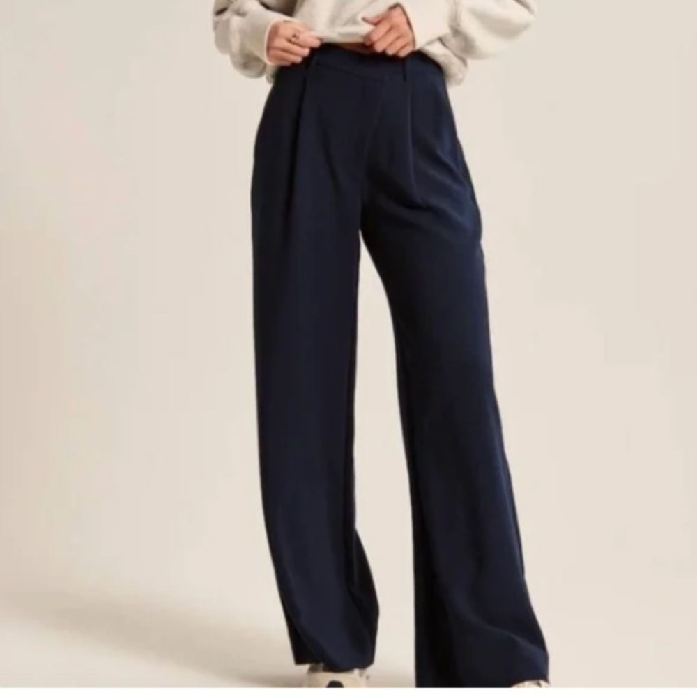 Tailored Ultra Wide Leg Pants Navy 26L